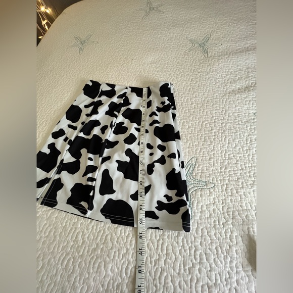 Cow Print High Waisted Bodycon Mini Skirt - Picture 3 of 4